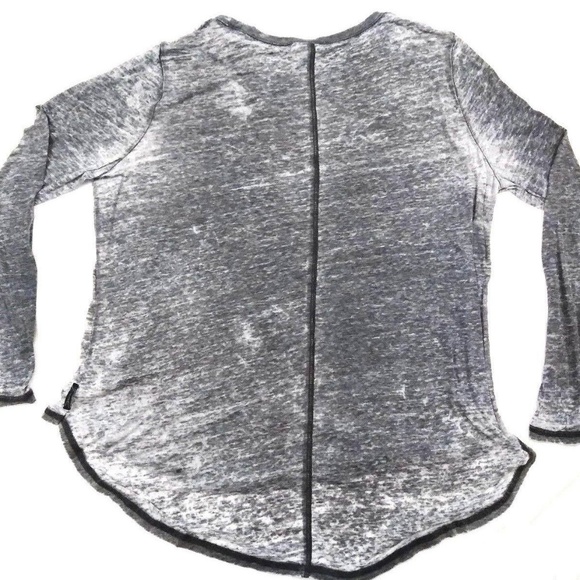 7seven womens shirt XL gray hi low long sleeve - Picture 2 of 5